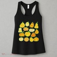 Funny Halloween Glowing Jackolantern Pumpkin Faces Women's Tank Top thumb 3