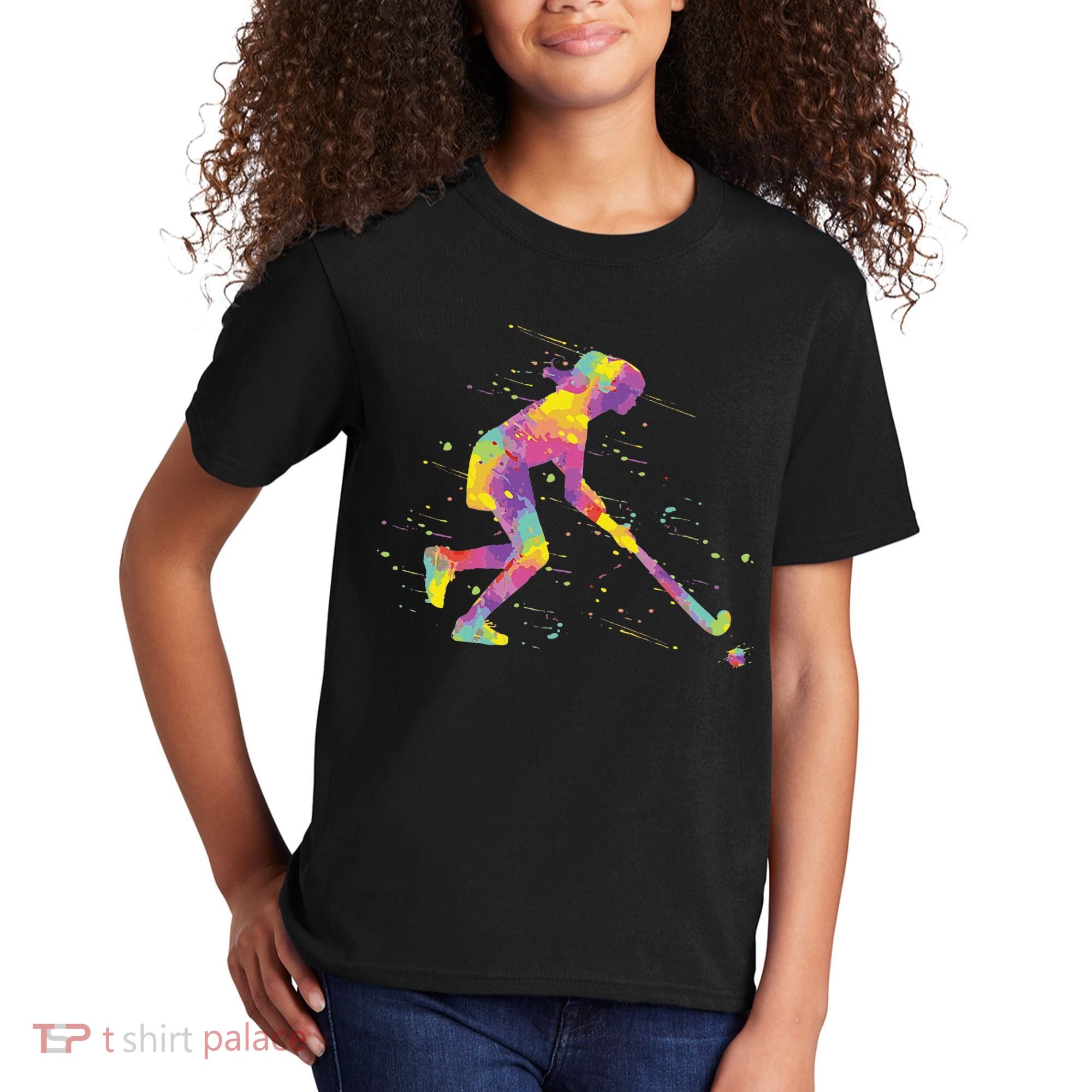 Field Hockey Girl Kids T-Shirt
