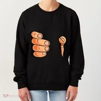 Funny Hand Gripping Optical Illusion Women's Sweatshirt thumb 0