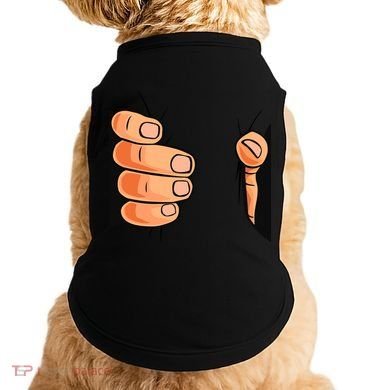 Funny Hand Gripping Optical Illusion Doggie Tank