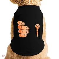 Funny Hand Gripping Optical Illusion Doggie Tank thumb 0