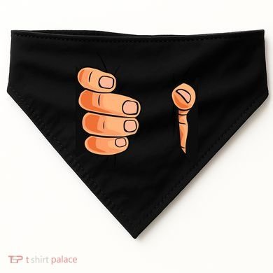 Funny Hand Gripping Optical Illusion USA-Made Doggie Bandana