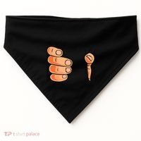 Funny Hand Gripping Optical Illusion USA-Made Doggie Bandana thumb 0
