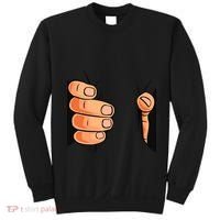 Funny Hand Gripping Optical Illusion Sweatshirt thumb 0