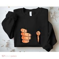 Funny Hand Gripping Optical Illusion Sweatshirt thumb 2