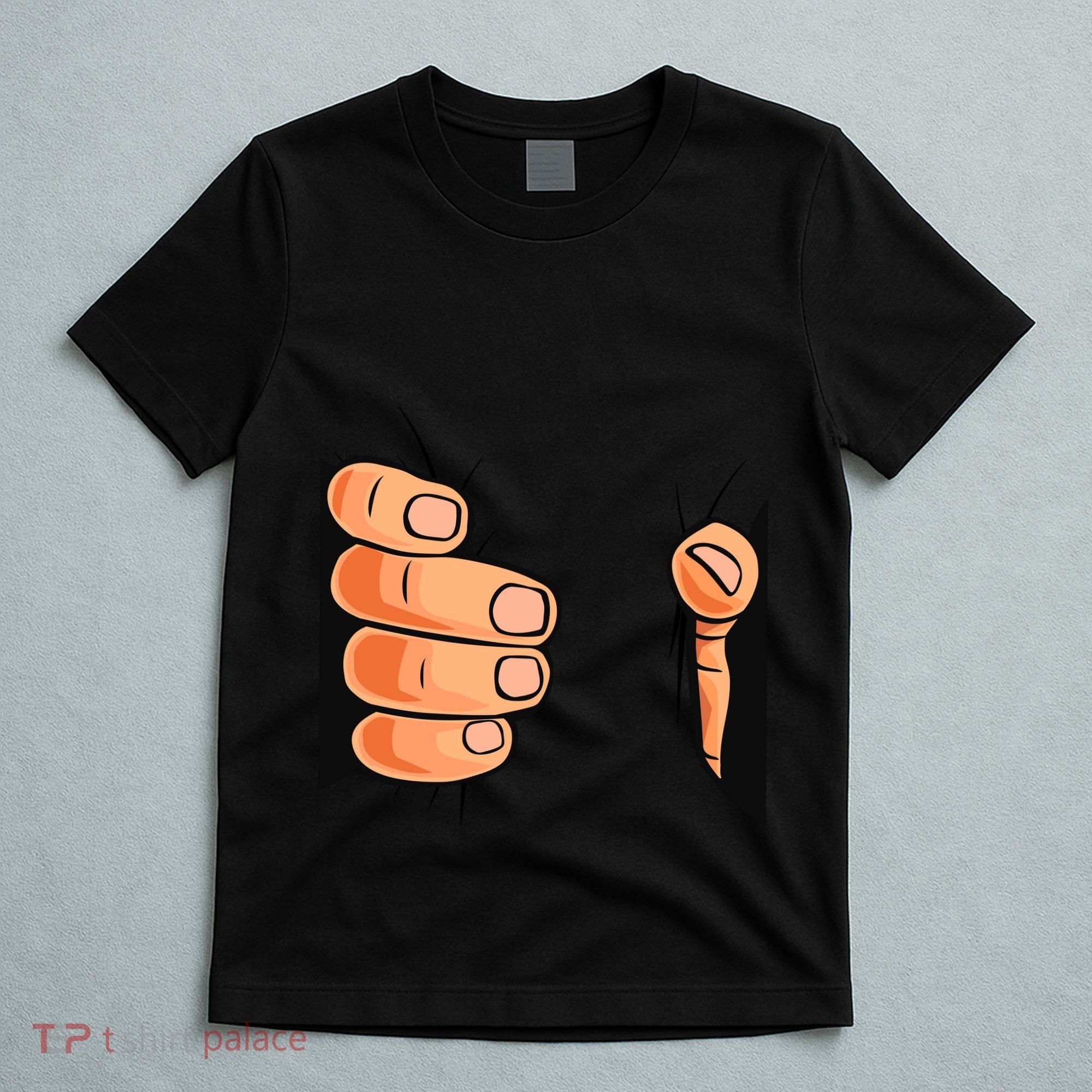 Funny Hand Gripping Optical Illusion T-Shirt