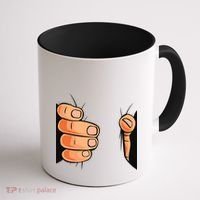 Funny Hand Gripping Optical Illusion Coffee Mug thumb 1