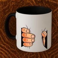 Funny Hand Gripping Optical Illusion Coffee Mug thumb 2