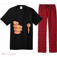 Funny Hand Gripping Optical Illusion Pajama Set thumb 0