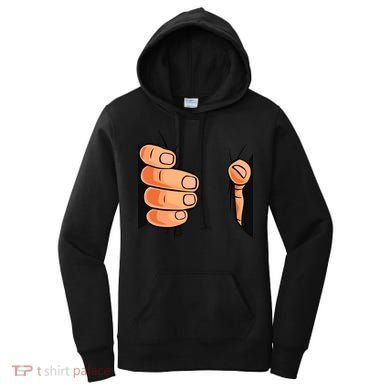 Funny Hand Gripping Optical Illusion Women's Hoodie