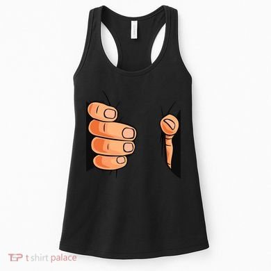 Funny Hand Gripping Optical Illusion Women's Tank Top