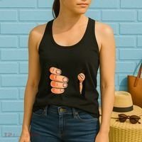 Funny Hand Gripping Optical Illusion Women's Tank Top thumb 2