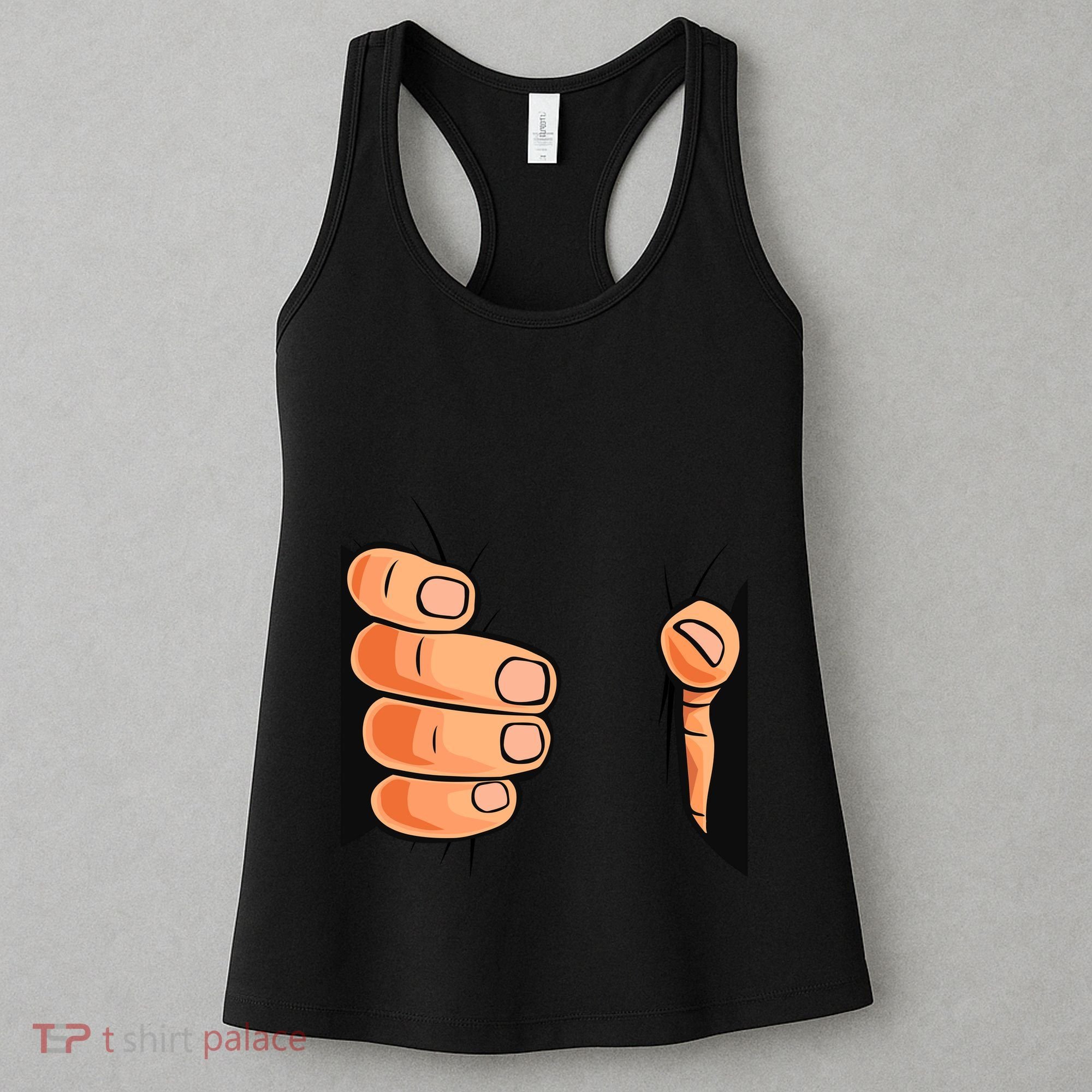Funny Hand Gripping Optical Illusion Women's Tank Top