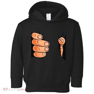 Funny Hand Gripping Optical Illusion Toddler Hoodie