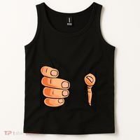 Funny Hand Gripping Optical Illusion Tank Top thumb 2