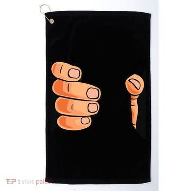 Funny Hand Gripping Optical Illusion Golf Towel