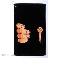 Funny Hand Gripping Optical Illusion Golf Towel thumb 0