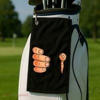 Funny Hand Gripping Optical Illusion Golf Towel thumb 2