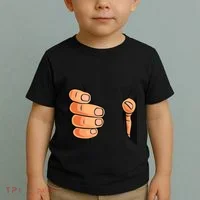 Funny Hand Gripping Optical Illusion Toddler T-Shirt thumb 2