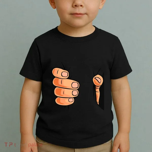 Funny Hand Gripping Optical Illusion Toddler T-Shirt
