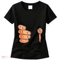 Funny Hand Gripping Optical Illusion Women's T-Shirt thumb 0