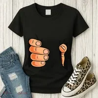 Funny Hand Gripping Optical Illusion Women's T-Shirt thumb 3