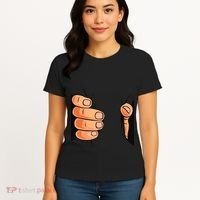 Funny Hand Gripping Optical Illusion Women's T-Shirt thumb 4