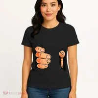 Funny Hand Gripping Optical Illusion Women's T-Shirt thumb 4