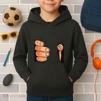 Funny Hand Gripping Optical Illusion Kids Hoodie thumb 2