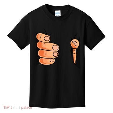 Funny Hand Gripping Optical Illusion Kids T-Shirt