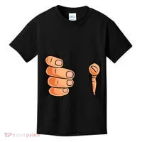 Funny Hand Gripping Optical Illusion Kids T-Shirt thumb 0