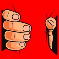 Funny Hand Gripping Optical Illusion Santa Hat thumb 1
