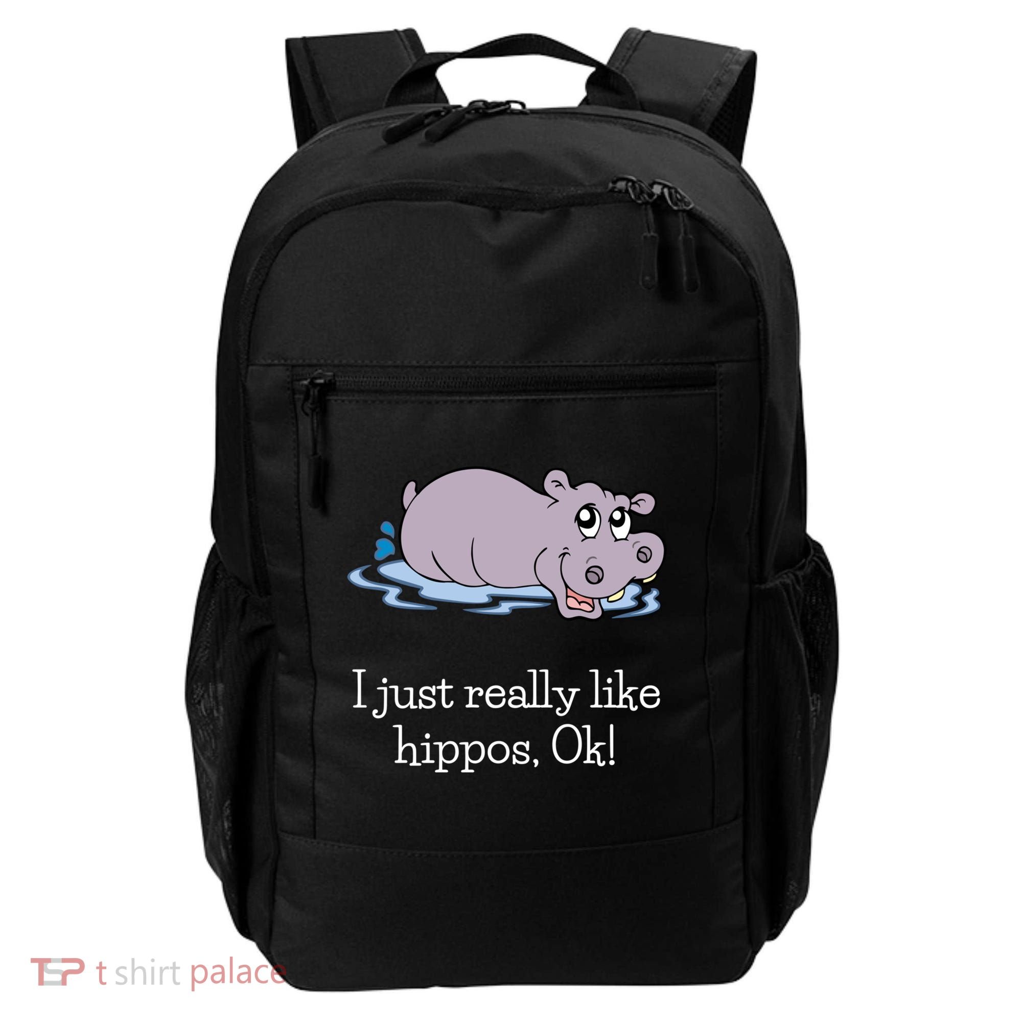 Funny Hippo Gift Just Really Like Hippos Ok! Hippopotamus Cool Gift Backpack