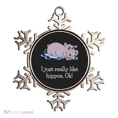 Funny Hippo Gift Just Really Like Hippos Ok! Hippopotamus Cool Gift Ornament