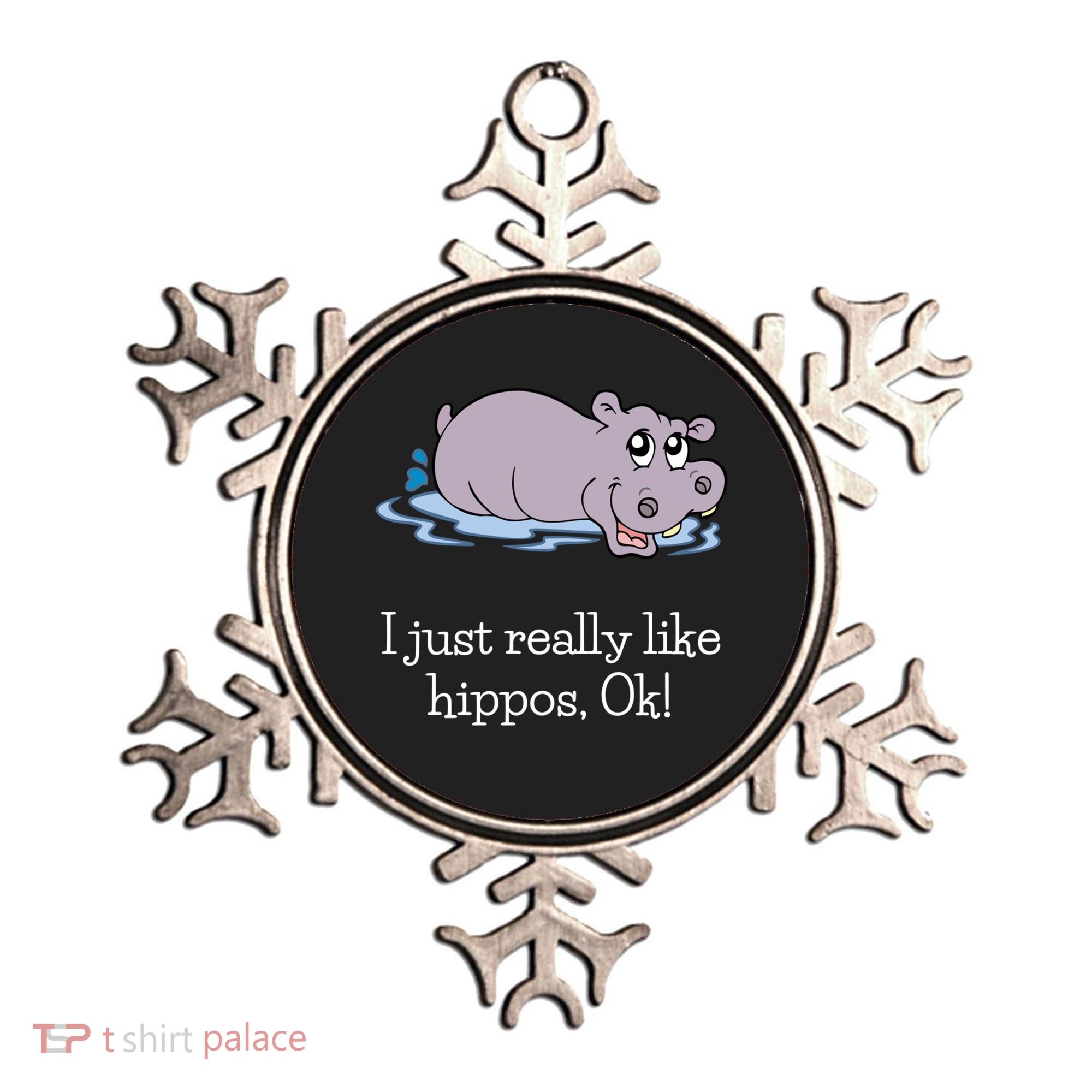 Funny Hippo Gift Just Really Like Hippos Ok! Hippopotamus Cool Gift Ornament