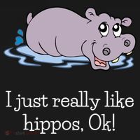 Funny Hippo Gift Just Really Like Hippos Ok! Hippopotamus Cool Gift Ornament thumb 1