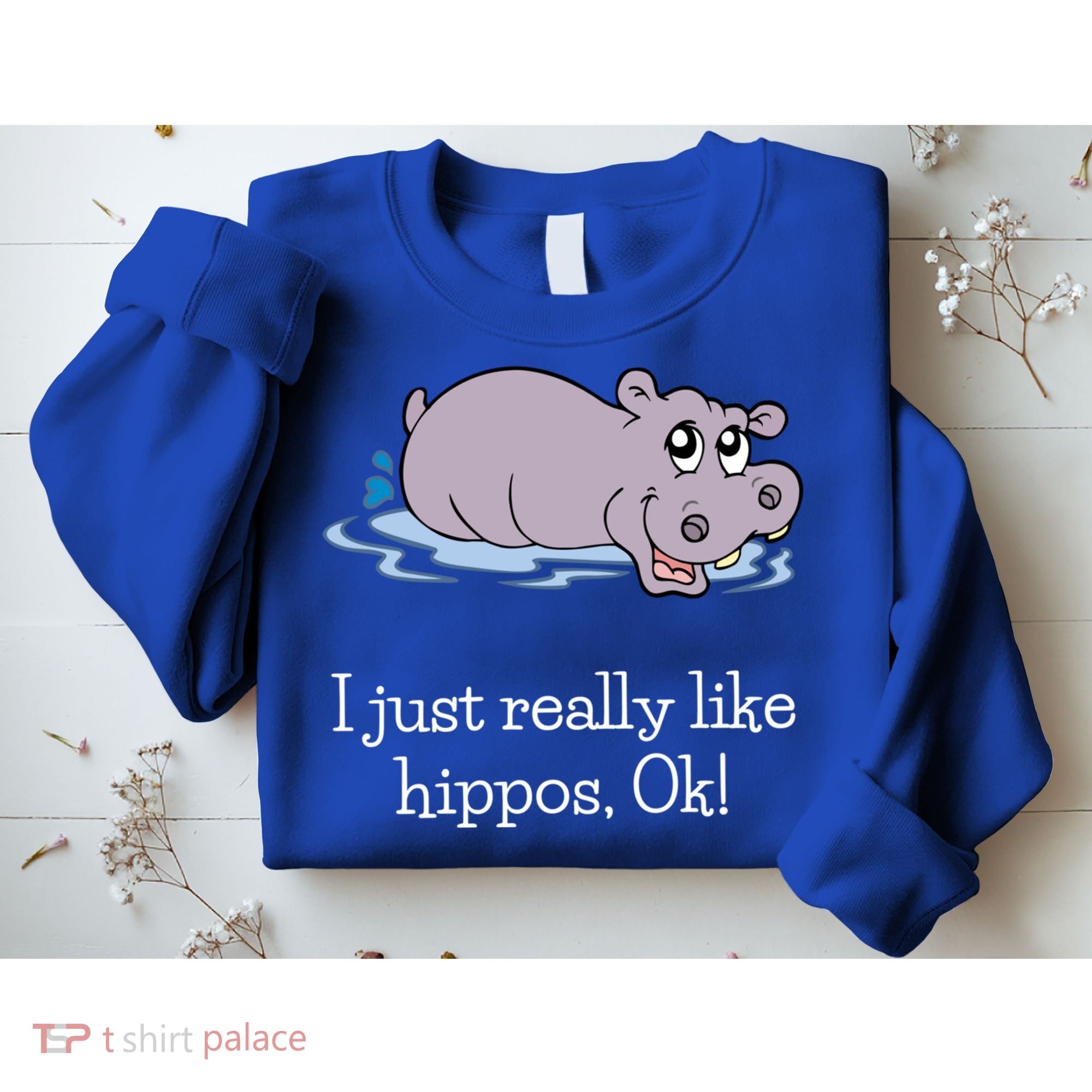 Funny Hippo Gift Just Really Like Hippos Ok! Hippopotamus Cool Gift Sweatshirt