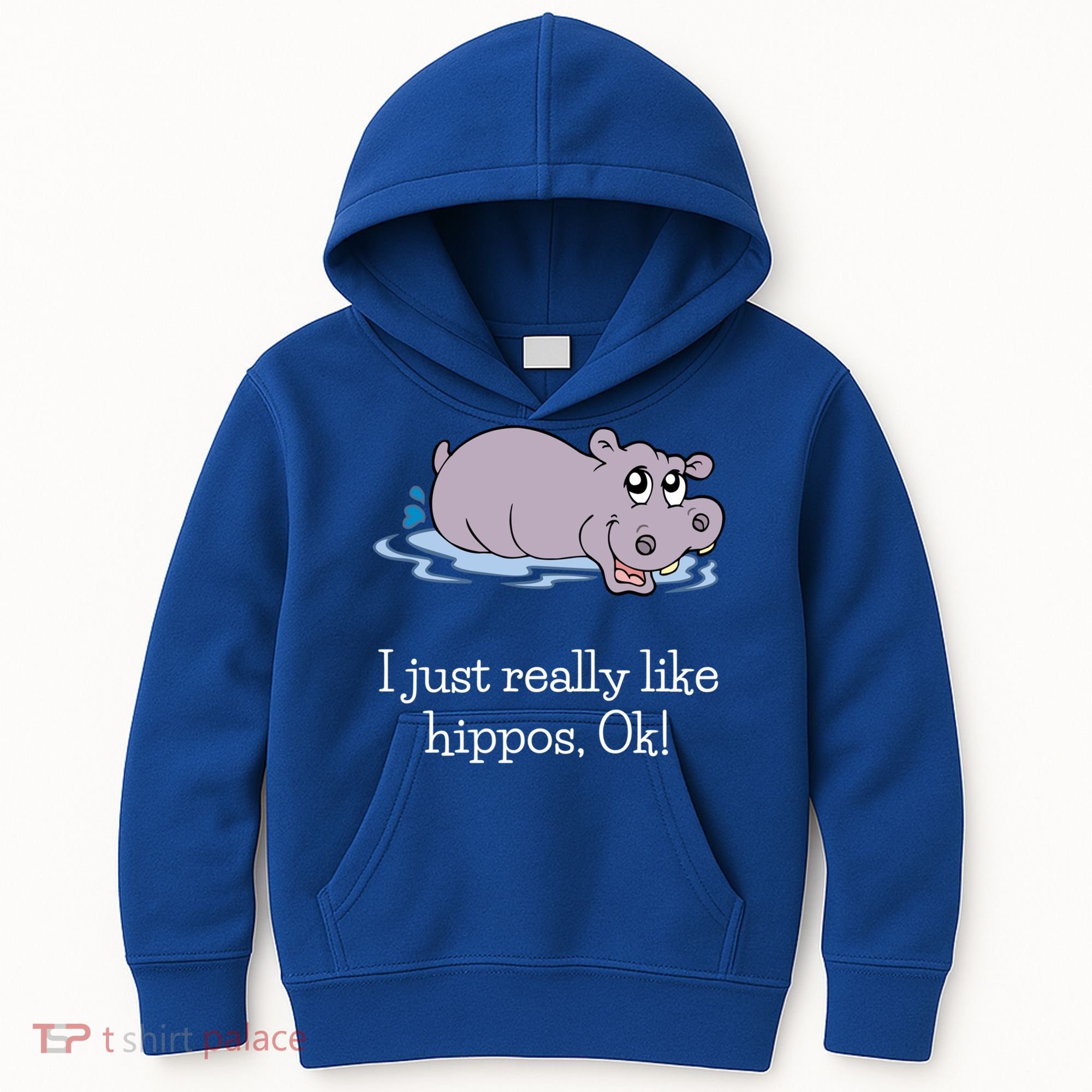 Funny Hippo Gift Just Really Like Hippos Ok! Hippopotamus Cool Gift Kids Hoodie