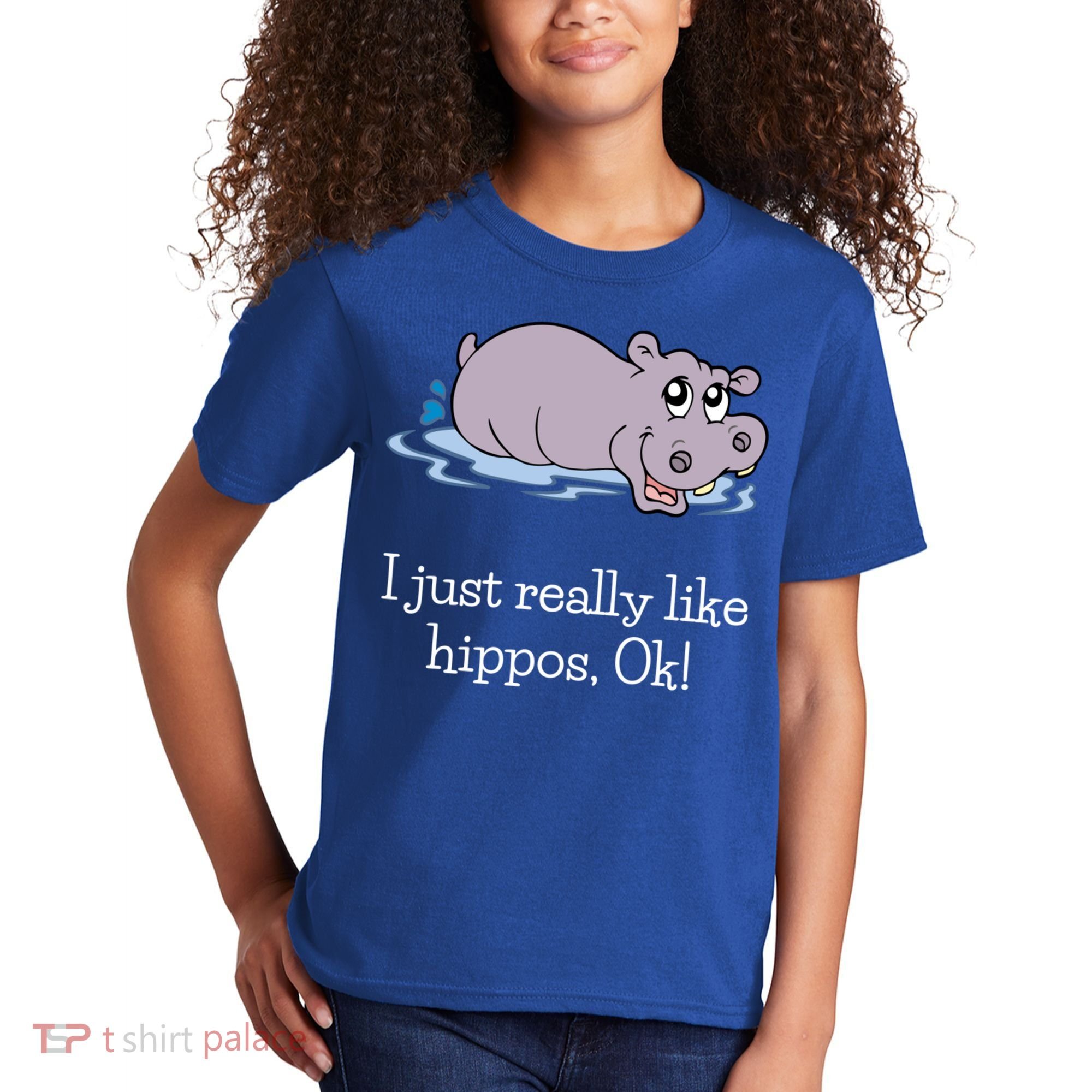 Funny Hippo Gift Just Really Like Hippos Ok! Hippopotamus Cool Gift Kids T-Shirt