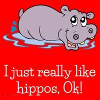 Funny Hippo Gift Just Really Like Hippos Ok! Hippopotamus Cool Gift Santa Hat thumb 1
