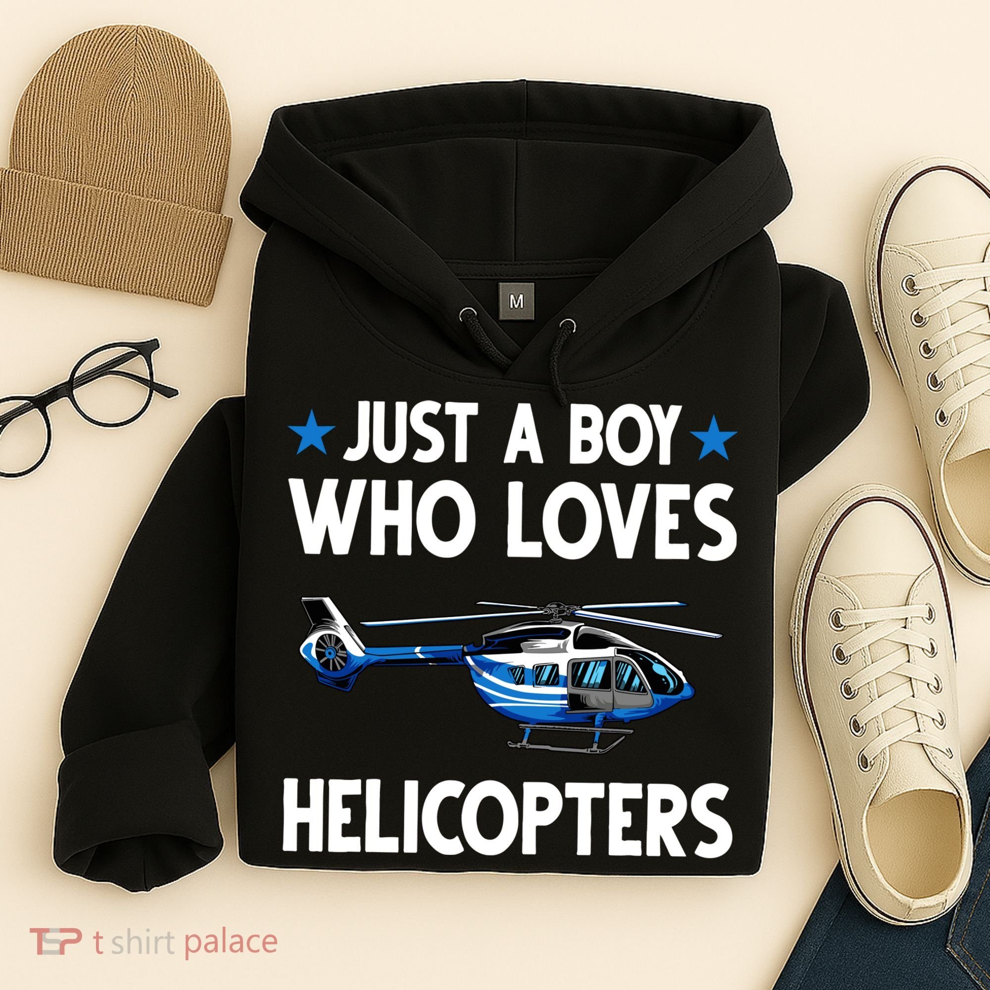 Funny Helicopter Gift Boy Pilot Aviator Hoodie