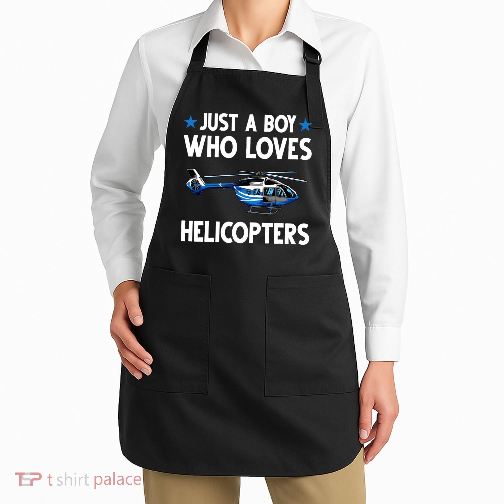 Funny Helicopter Gift Boy Pilot Aviator Apron