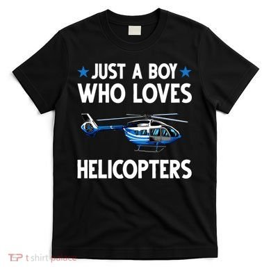 Funny Helicopter Gift Boy Pilot Aviator T-Shirt