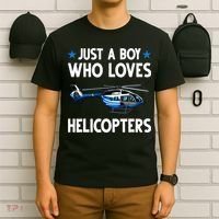 Funny Helicopter Gift Boy Pilot Aviator T-Shirt thumb 6