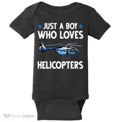 Funny Helicopter Gift Boy Pilot Aviator Baby Bodysuit