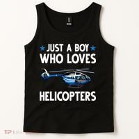 Funny Helicopter Gift Boy Pilot Aviator Tank Top thumb 2