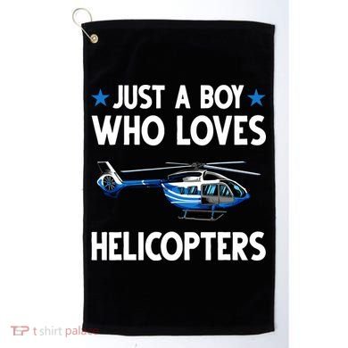 Funny Helicopter Gift Boy Pilot Aviator Golf Towel