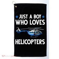 Funny Helicopter Gift Boy Pilot Aviator Golf Towel thumb 0