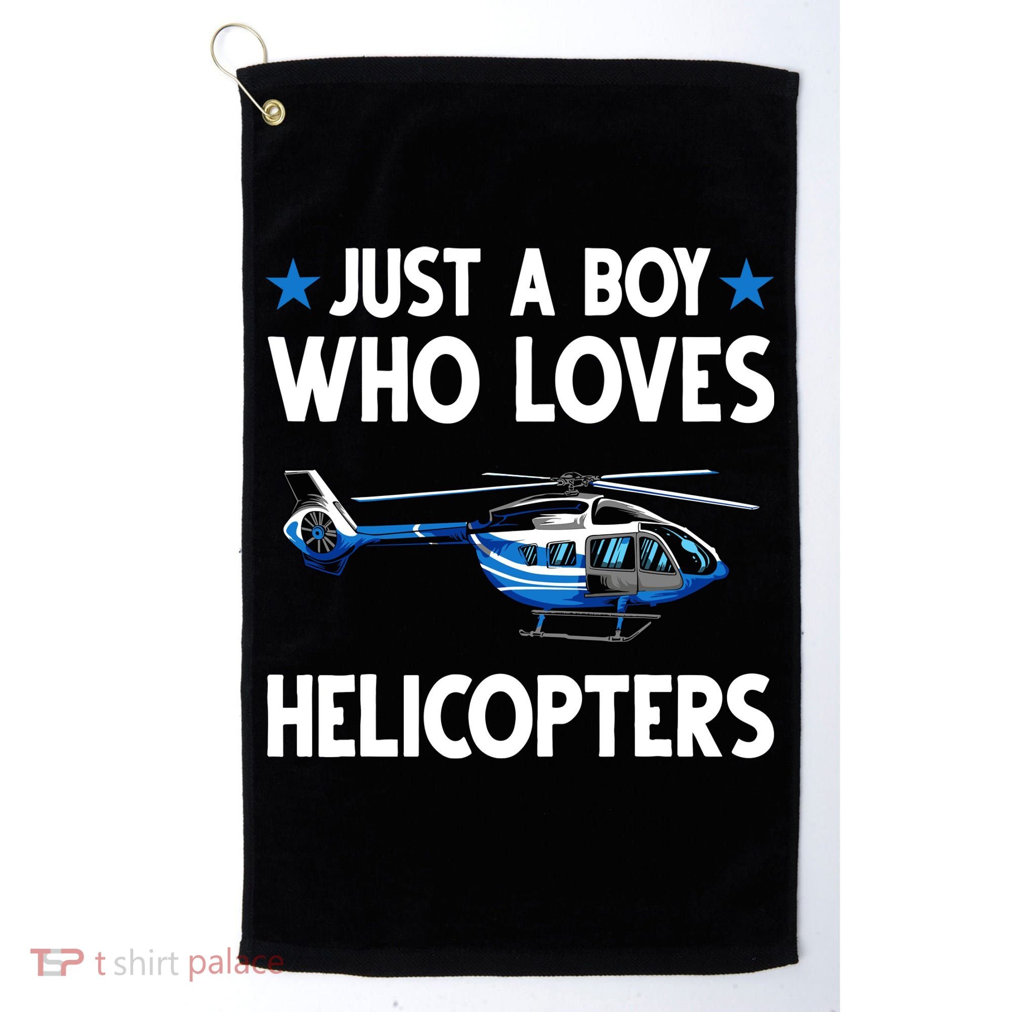 Funny Helicopter Gift Boy Pilot Aviator Golf Towel