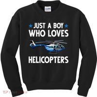 Funny Helicopter Gift Boy Pilot Aviator Kids Sweatshirt thumb 0